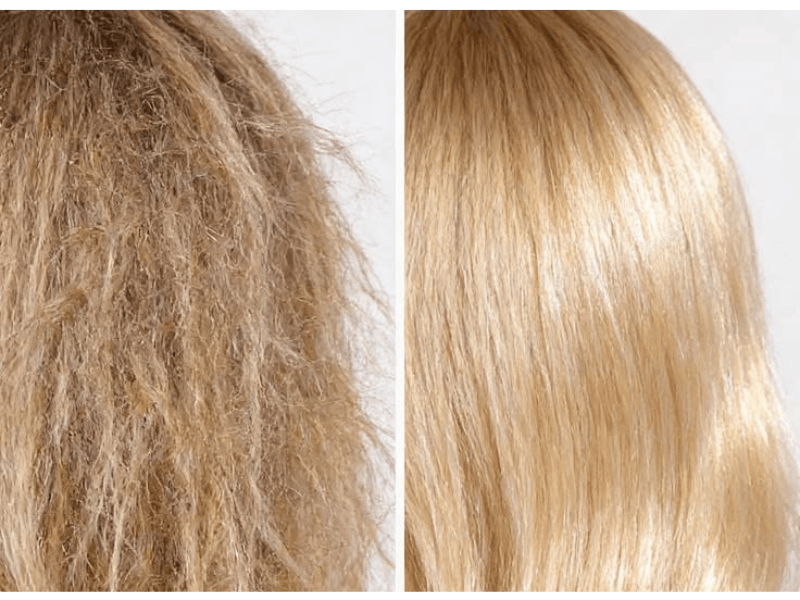 Non-Remy hair coated with silicone looks extremely shiny, smooth, and flawless at first, but after 2–3 washes, it becomes dry, tangled, frizzy, and loses its shine.