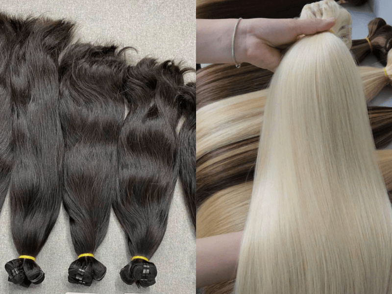 The bleaching ability of raw hair to achieve lighter tones.