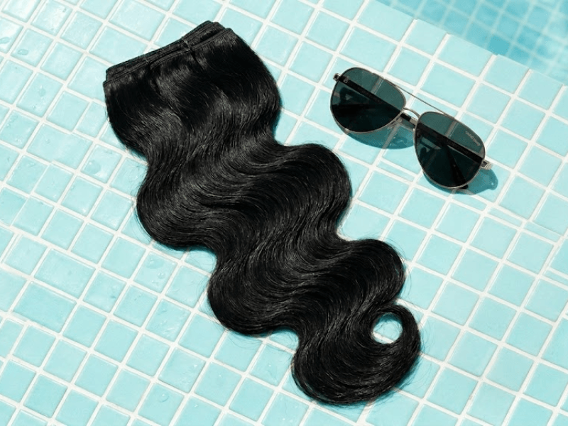 swimming with hair extensions